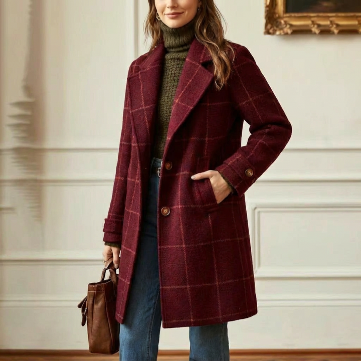Tweed Check Coat