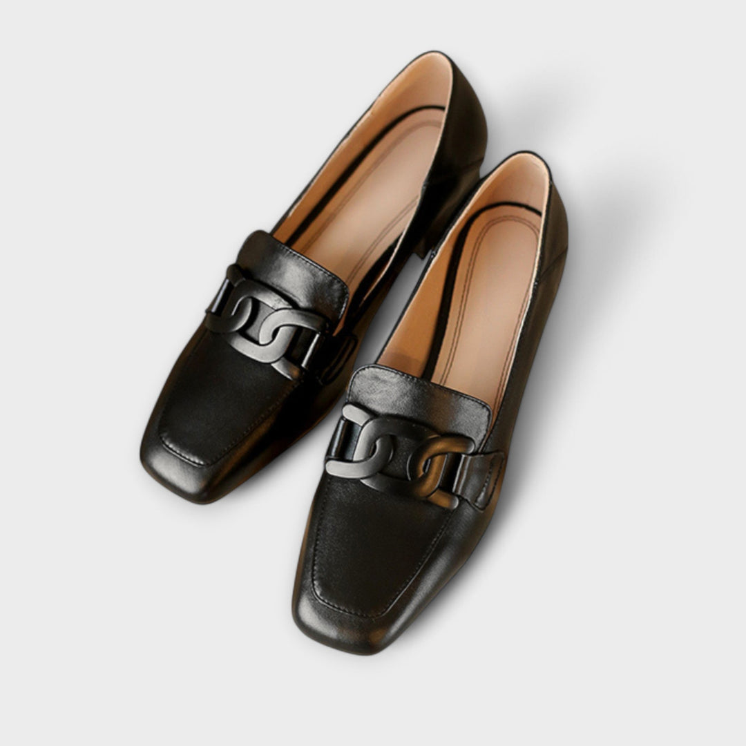 Noble Leather Round-Toe Loafers