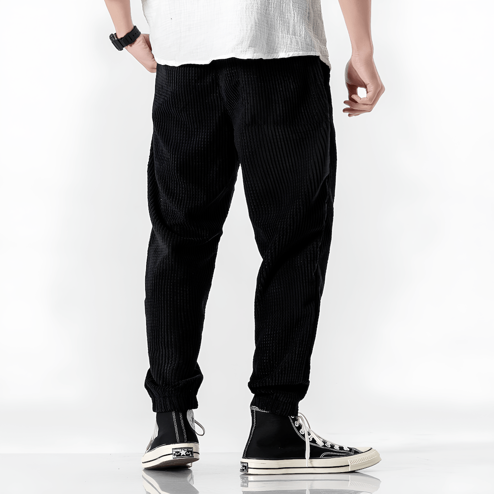 Drawstring Corduroy Trousers