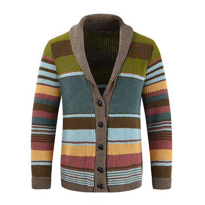 Striped Cosy Wool Cardigan