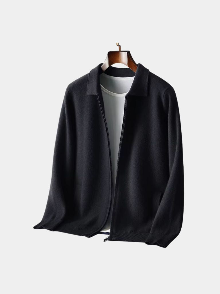 Cashmere Knit Zip Jacket