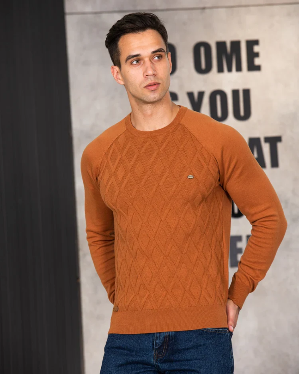 Men's Jumper With Checkered Design V2