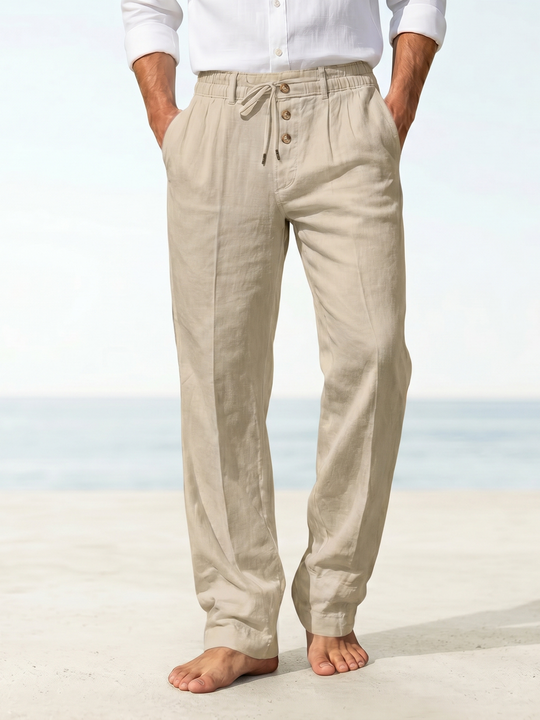 Pleated Linen Trousers