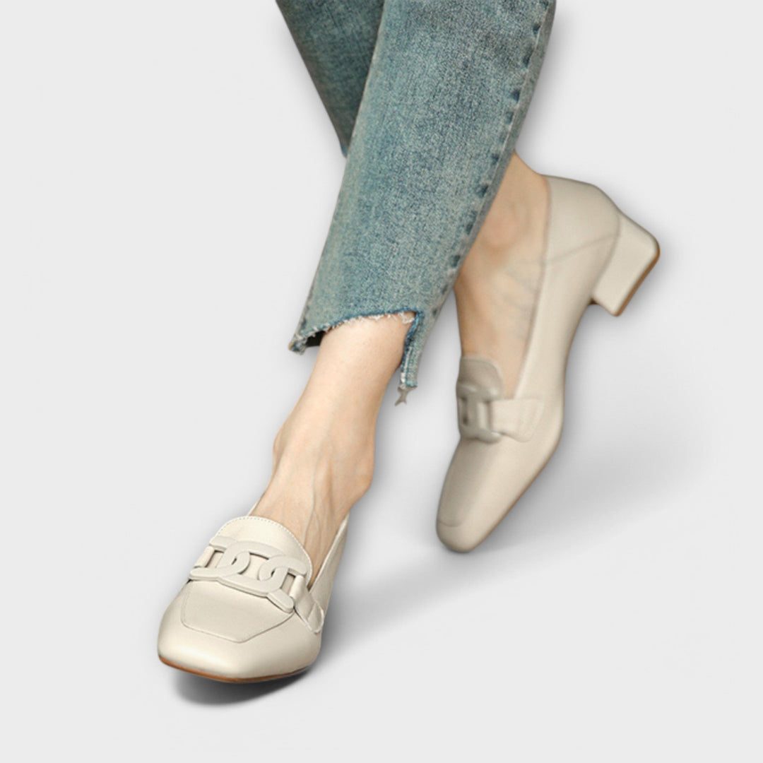 Noble Leather Round-Toe Loafers