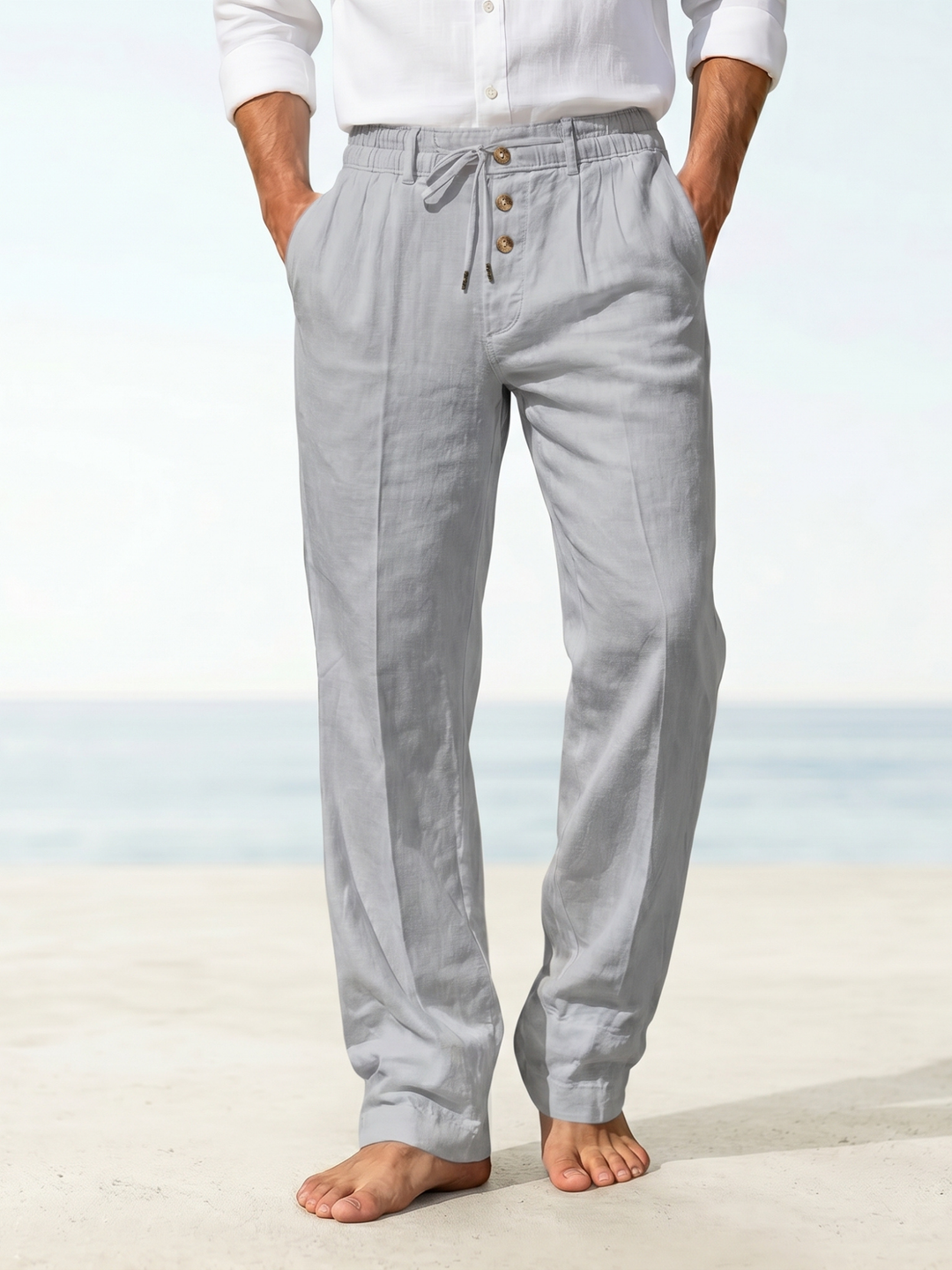 Pleated Linen Trousers