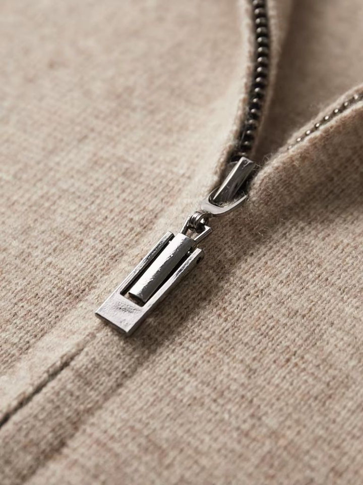 Cashmere Knit Zip Jacket
