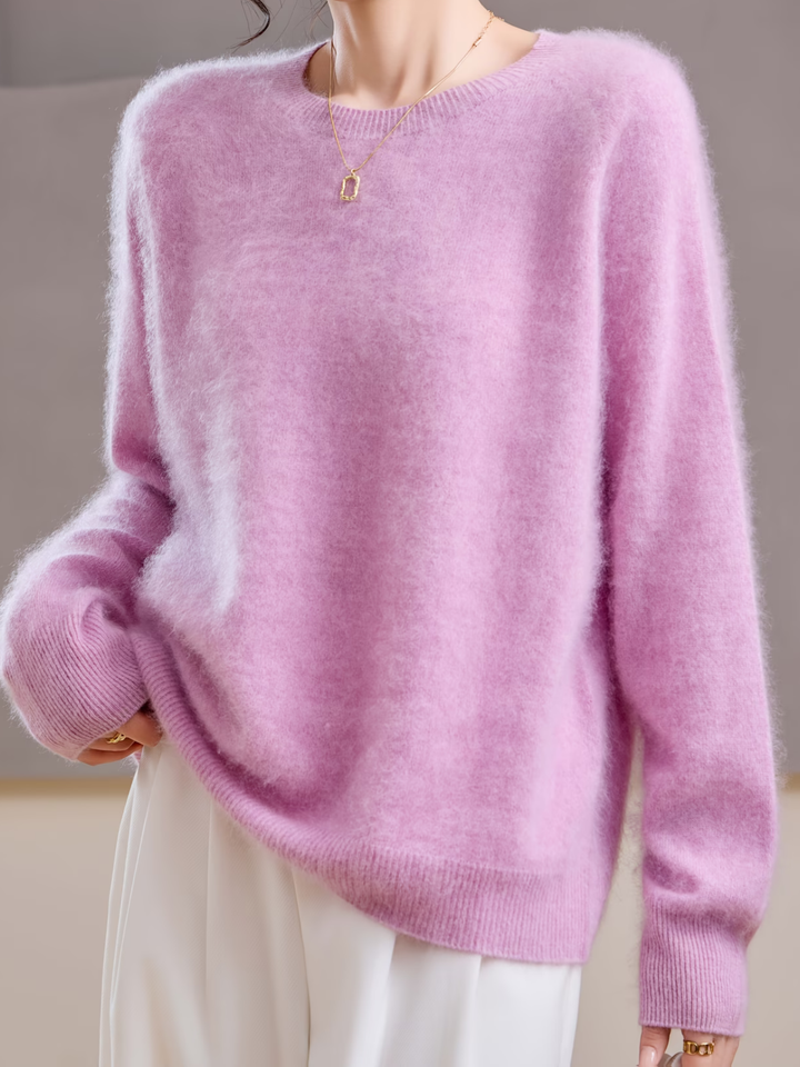 Hélène | Pull cachemire col rond pastel (kopie)
