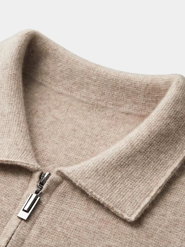 Cashmere Knit Zip Jacket