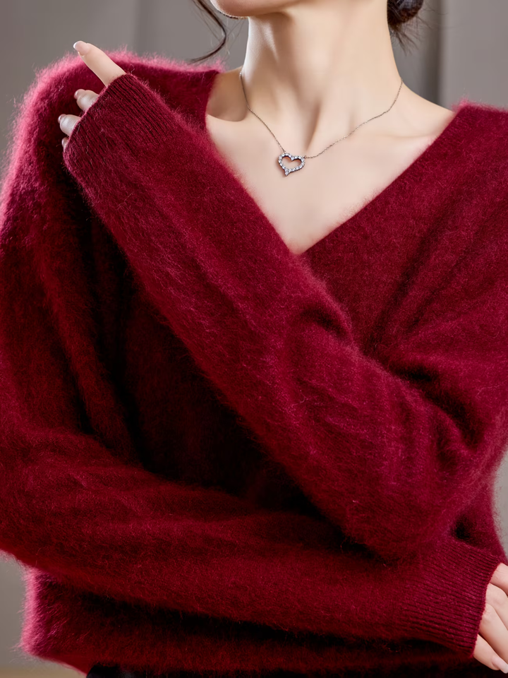 Élise | Pull cachemire brossé col V (kopie)