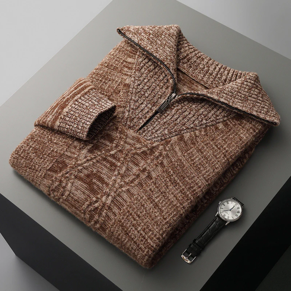 Taranto Merino Wool Zip Jumper