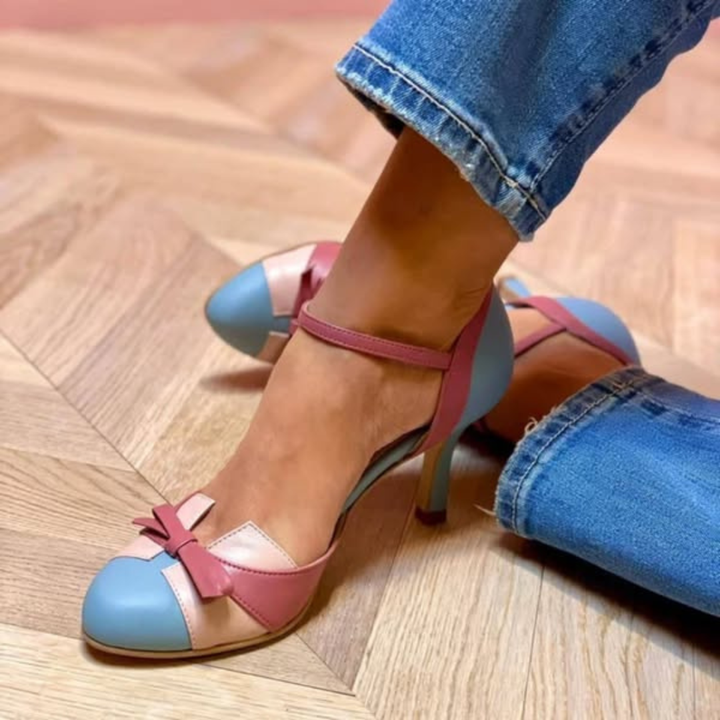 Bow Ankle-Strap Heels