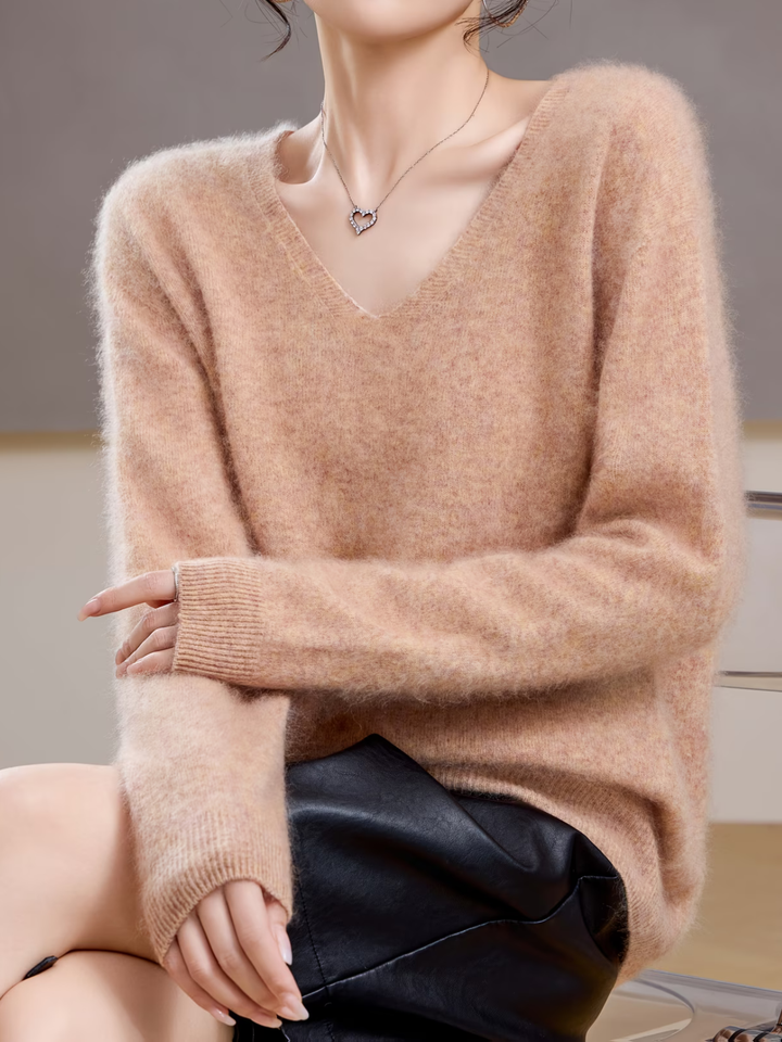 Élise | Pull cachemire brossé col V (kopie)