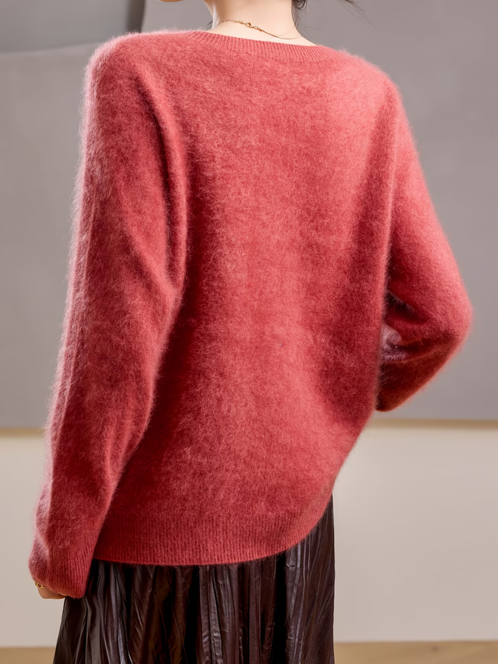 Hélène | Pull cachemire brossé col rond (kopie)