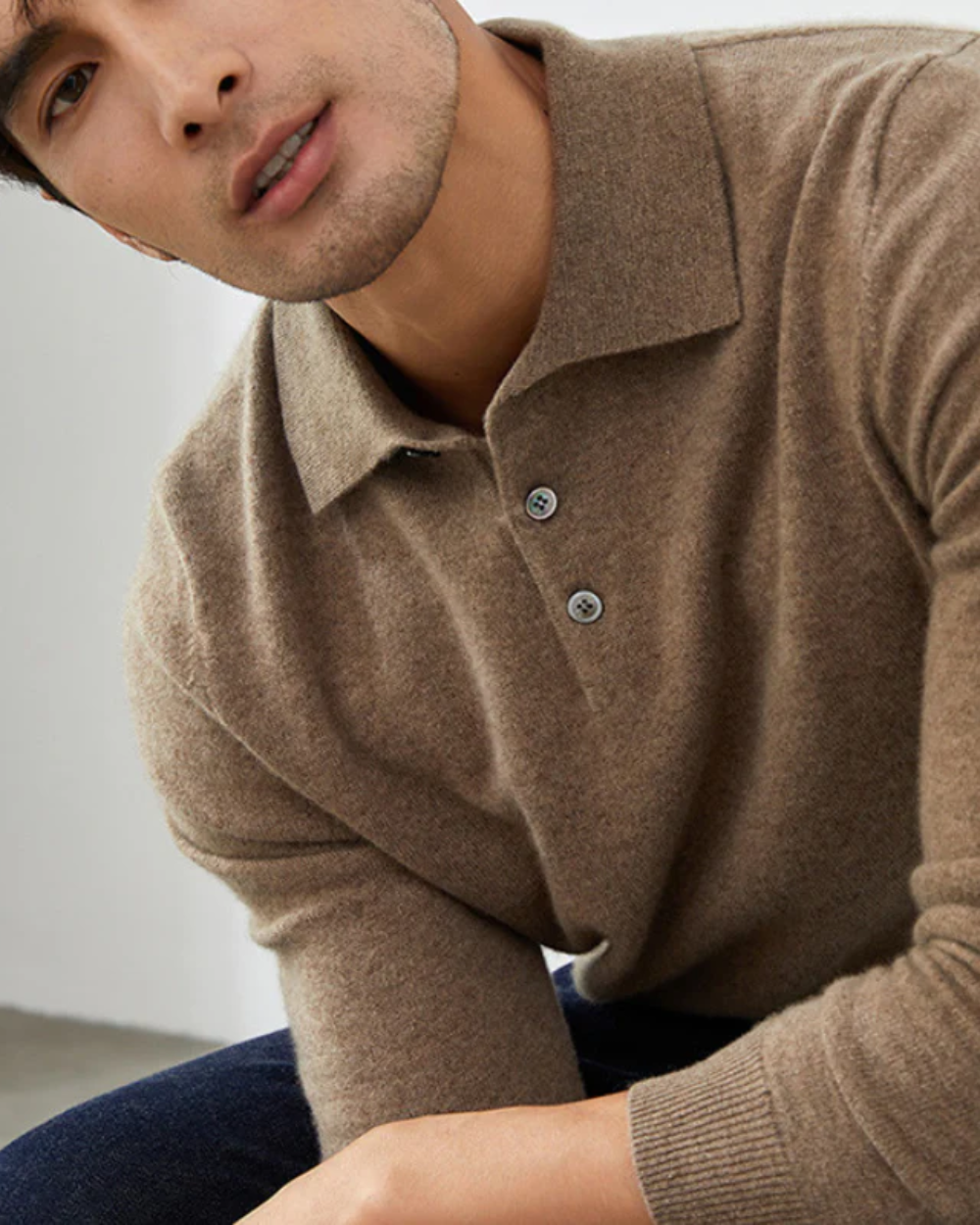 Ponza Cashmere Polo Sweater