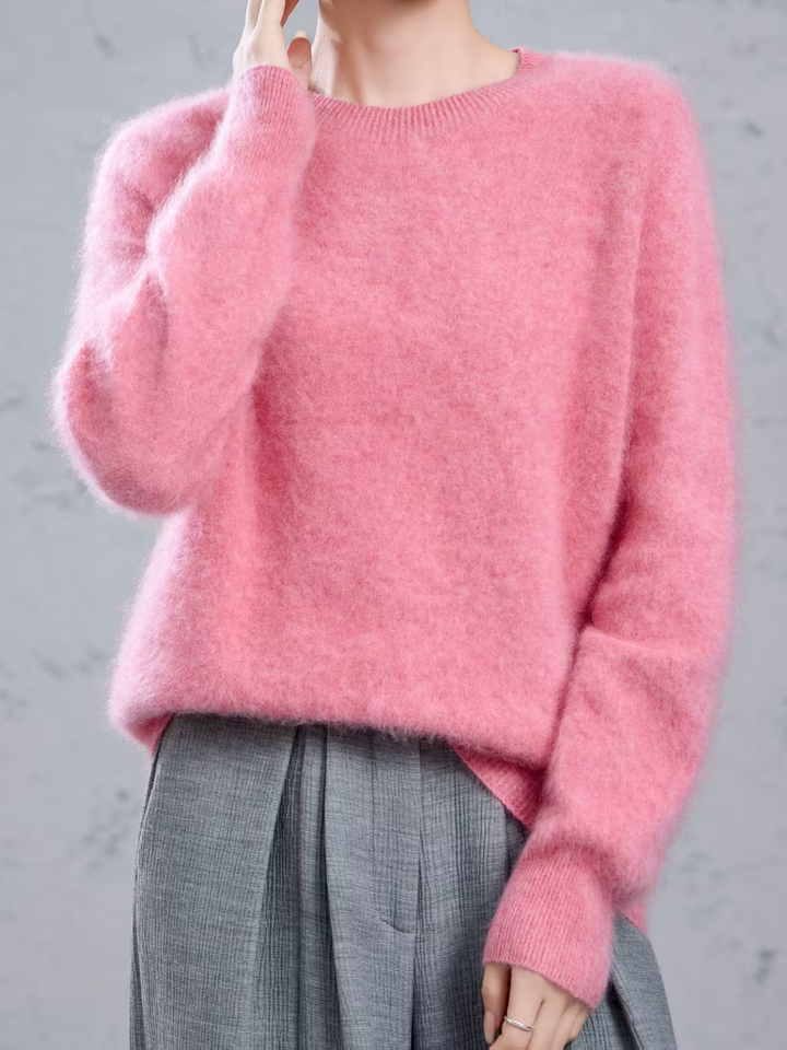Hélène | Pull cachemire col rond pastel (kopie)