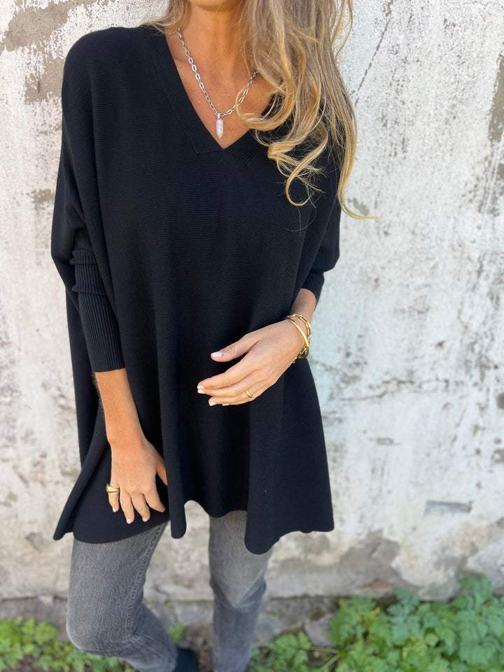 Nathalie | Pull poncho cachemire col V (kopie)