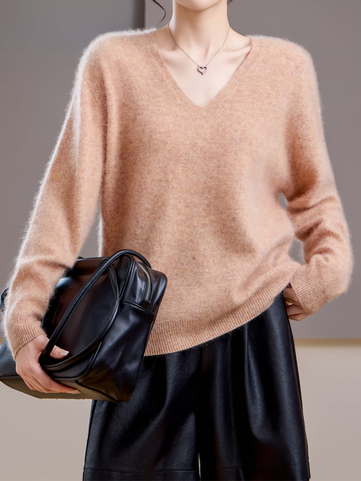 Élise | Pull cachemire brossé col V (kopie)