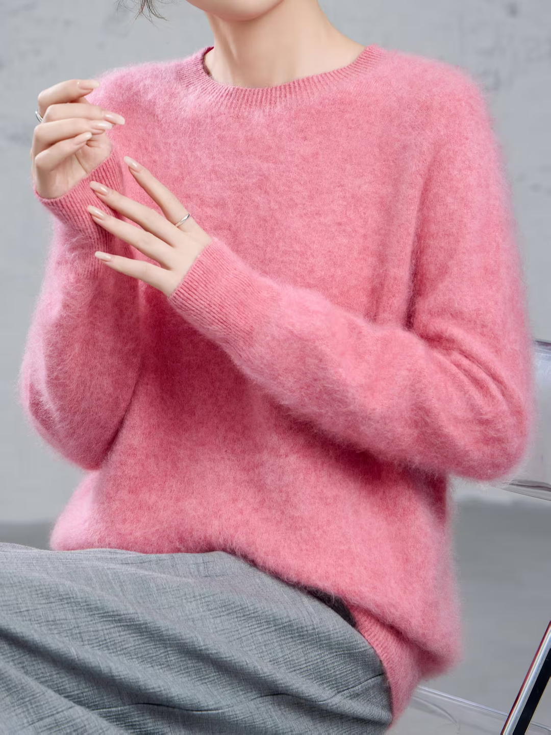 Hélène | Pull cachemire col rond pastel (kopie)