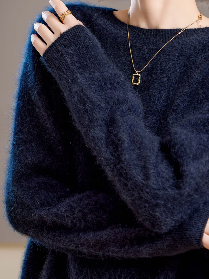 Hélène | Pull cachemire brossé col rond (kopie)