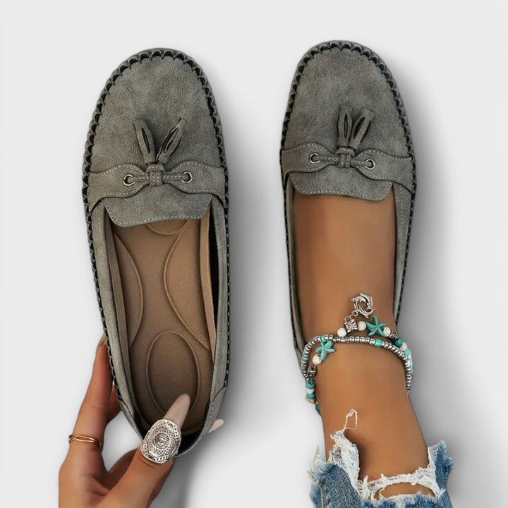 Leather Round-Toe Loafers