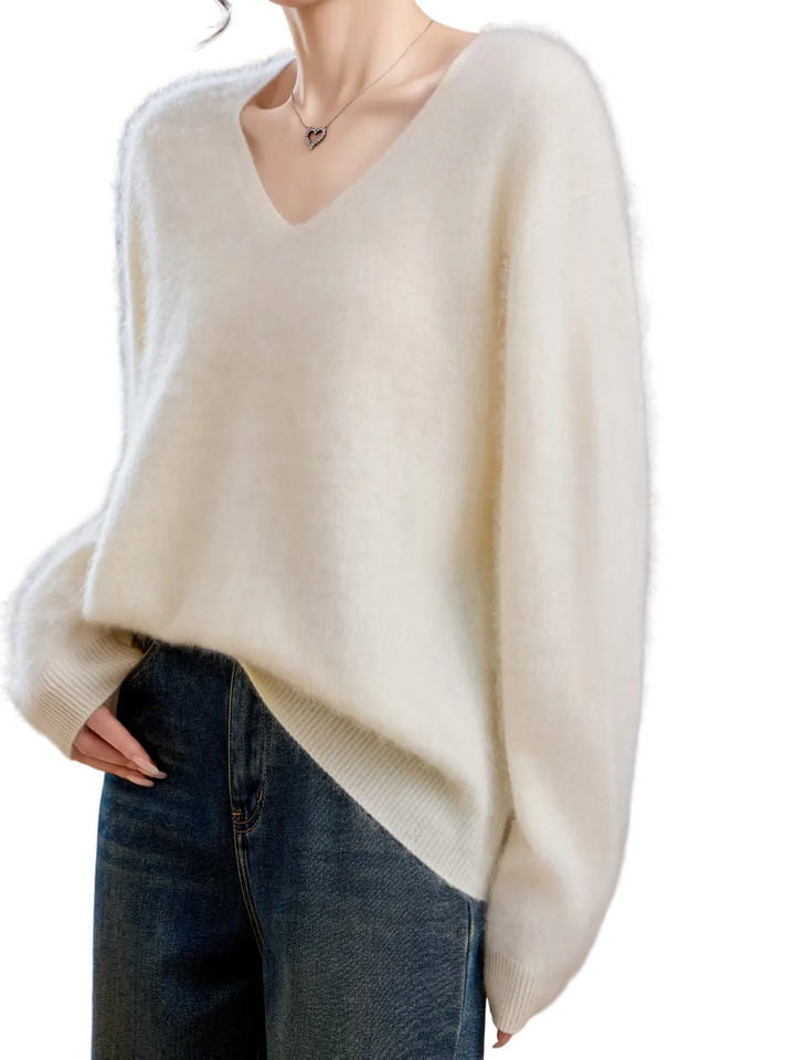 Élise | Pull cachemire brossé col V (kopie)