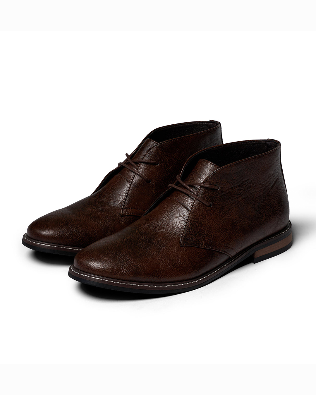 Cowhide Leather Ankle Boots