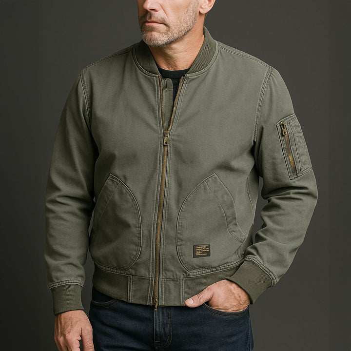Ribbed Bomber Jacket