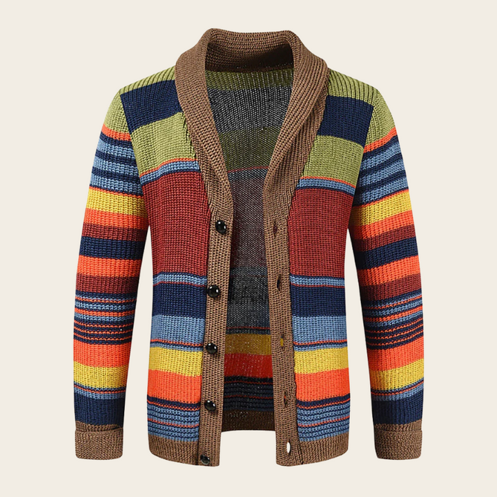 Striped Cosy Wool Cardigan