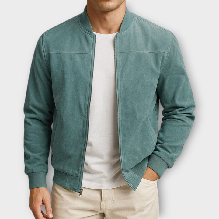 Suede Bomber Jacket