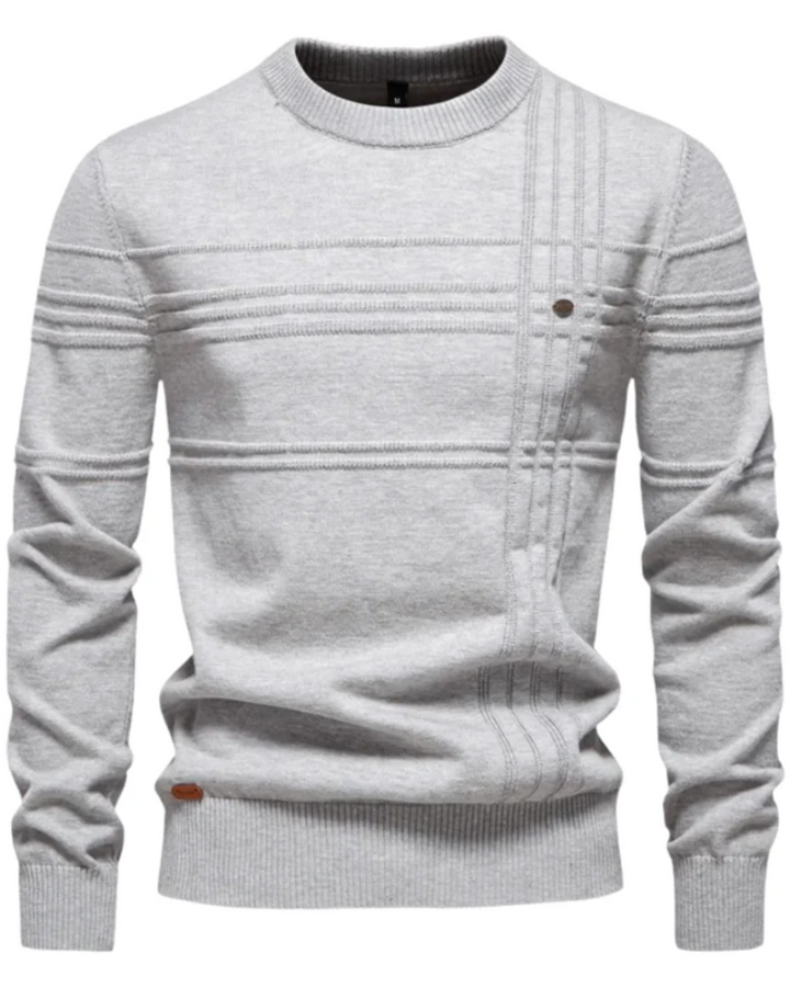 Men's Jumper With Checkered Design
