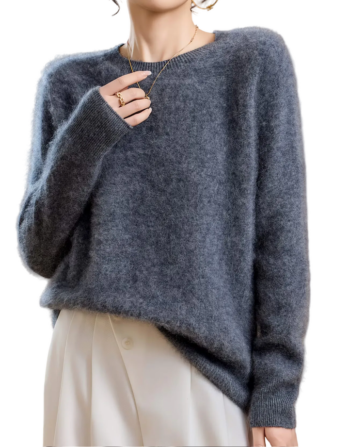 Hélène | Pull cachemire brossé col rond (kopie)