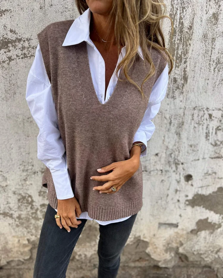 Cashmere V-Neck Vest