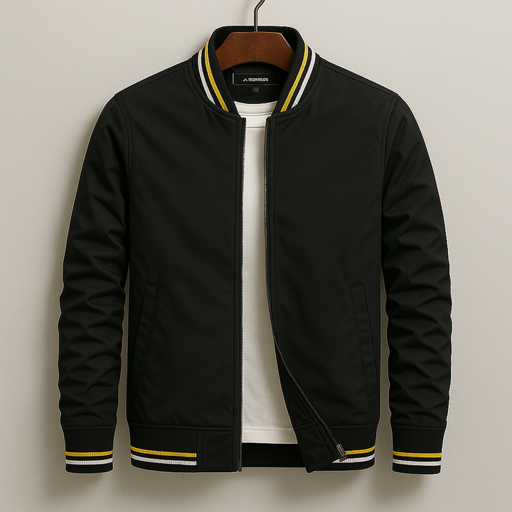 Striped Trim Zip Jacket