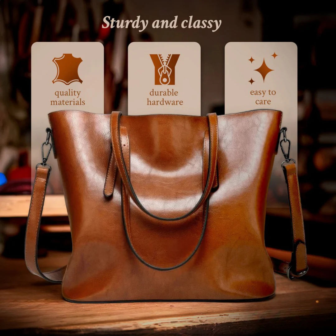 Oil-Wax Leather Tote Bag