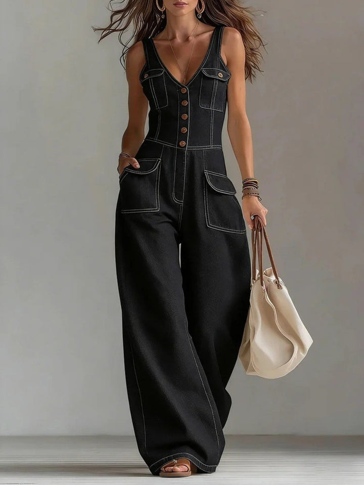 Women’s V-Neck Jumpsuit