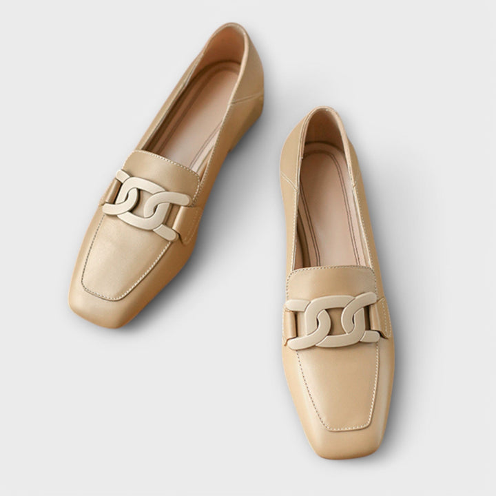 Noble Leather Round-Toe Loafers