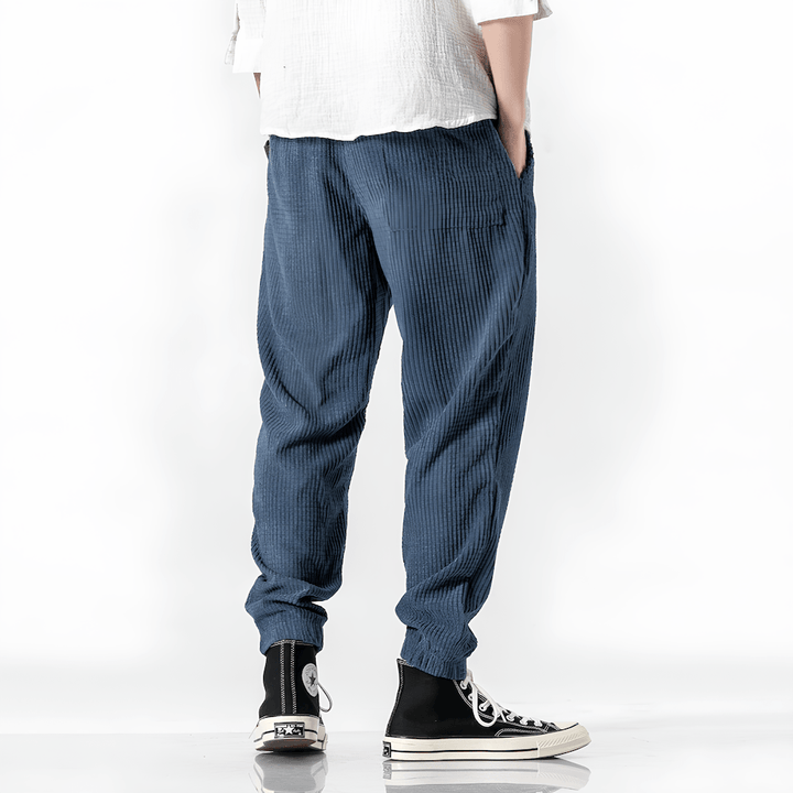 Drawstring Corduroy Trousers