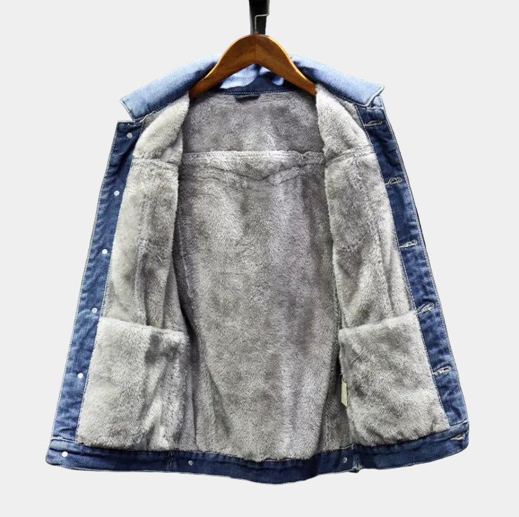 Fleece-Lined Denim Jacket