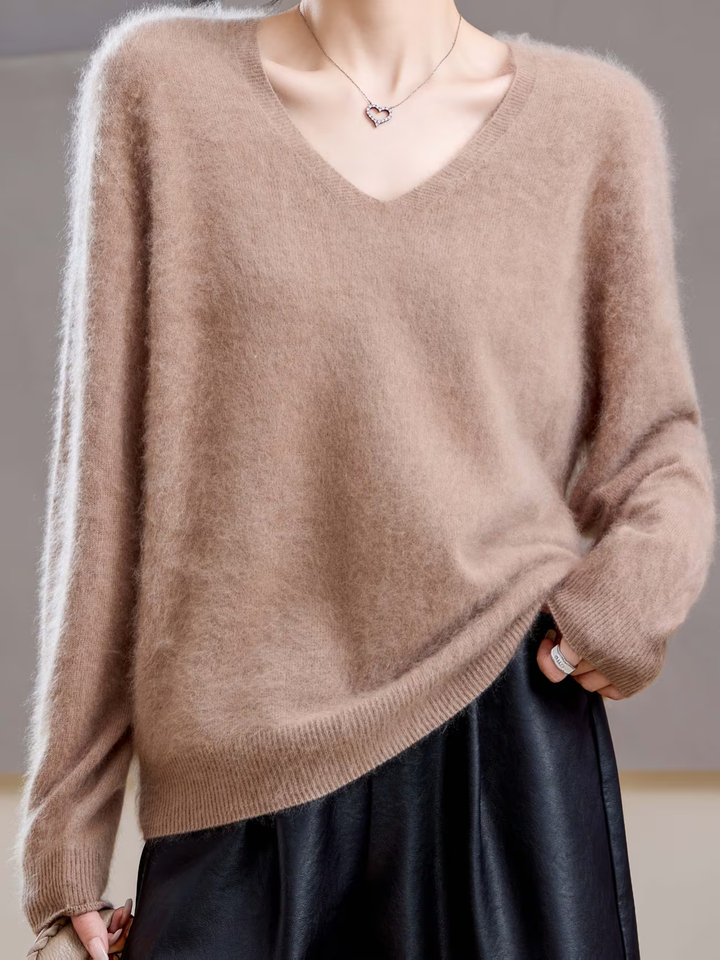 Élise | Pull cachemire brossé col V (kopie)