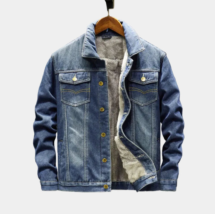 Fleece-Lined Denim Jacket