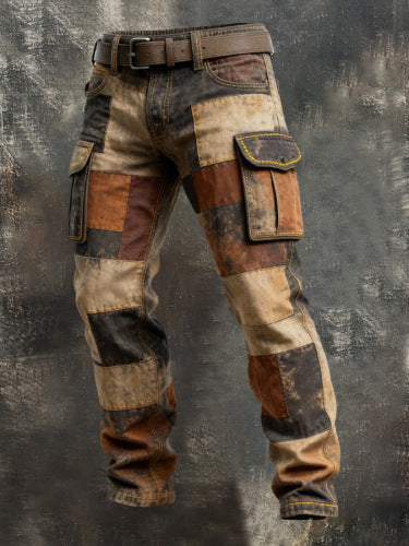 Colour-Block Cargo Trouser