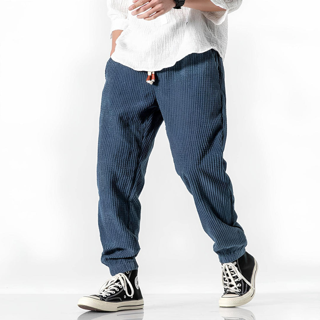 Drawstring Corduroy Trousers