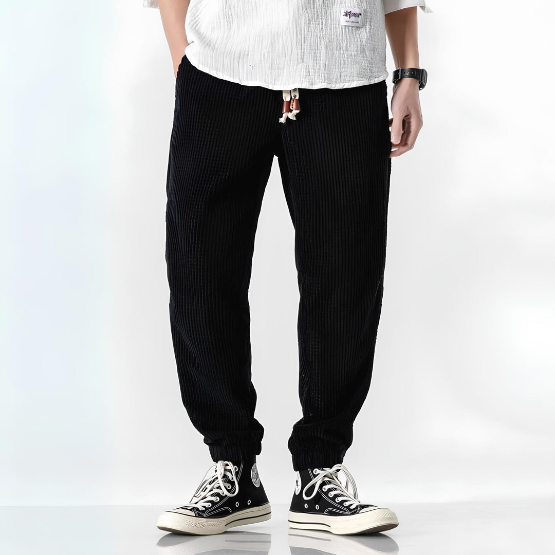 Drawstring Corduroy Trousers