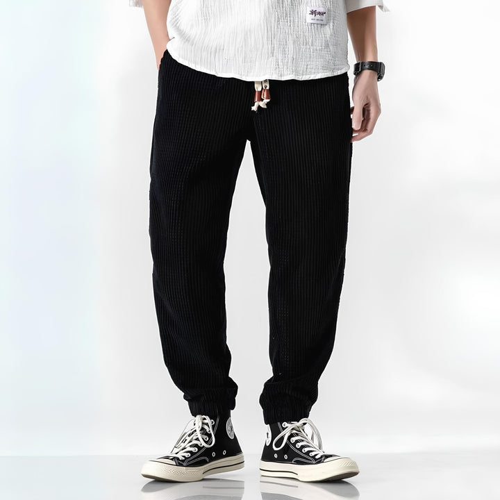 Drawstring Corduroy Trousers