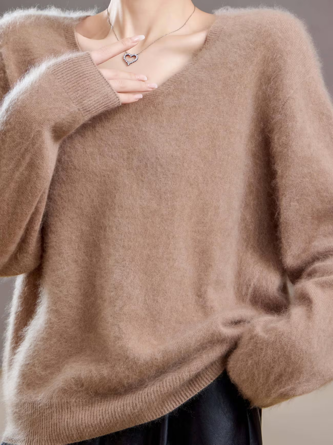 Élise | Pull cachemire brossé col V (kopie)