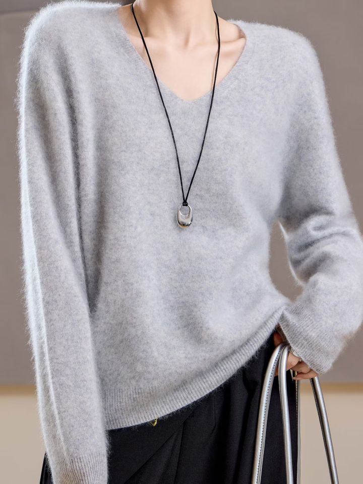 Élise | Pull cachemire brossé col V (kopie)