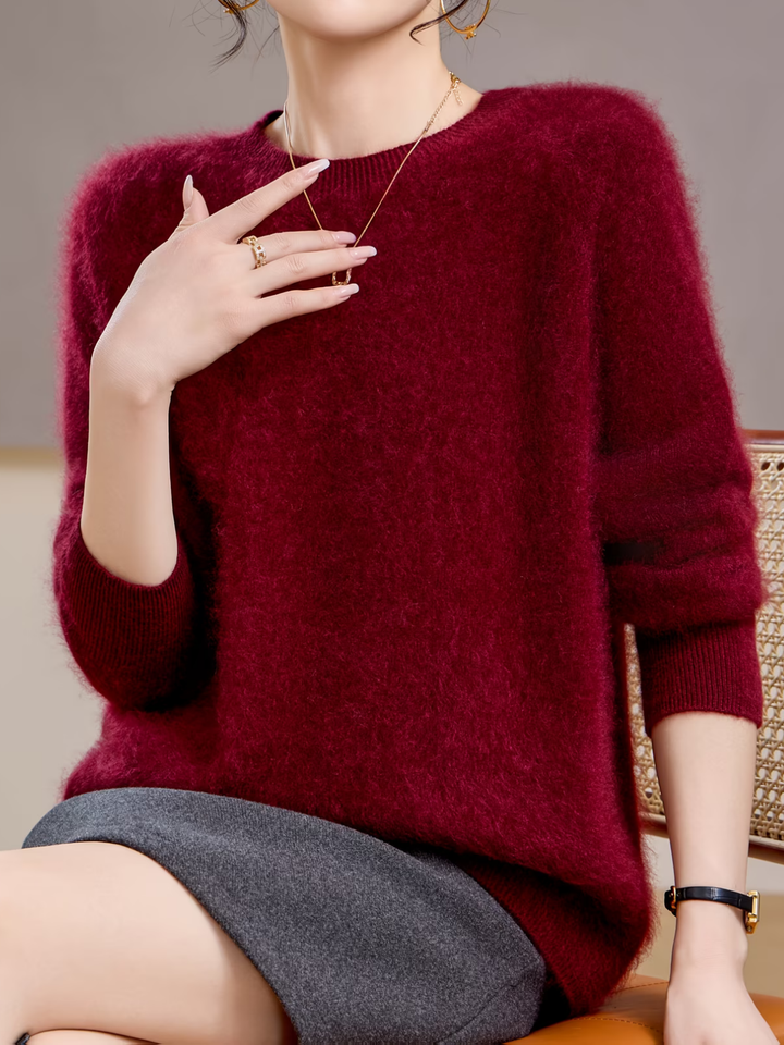 Hélène | Pull cachemire brossé col rond (kopie)