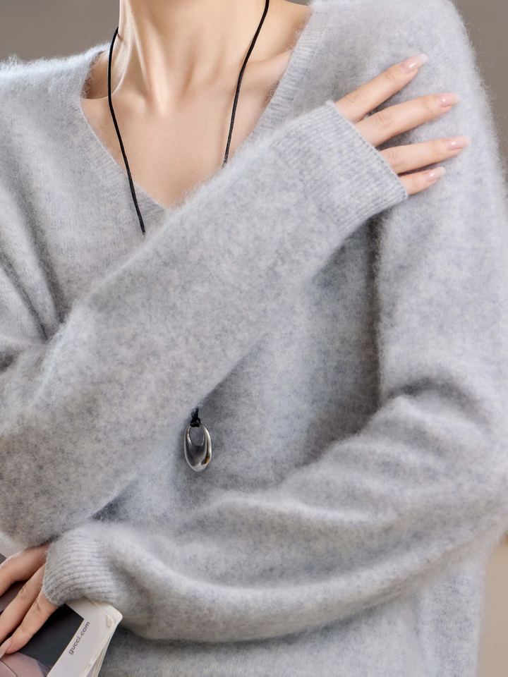 Élise | Pull cachemire brossé col V (kopie)
