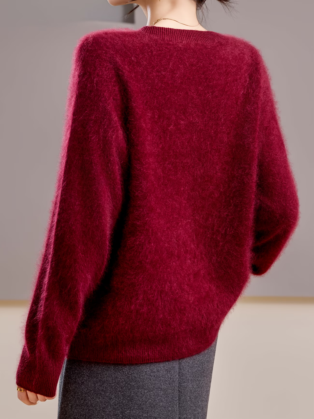 Hélène | Pull cachemire brossé col rond (kopie)