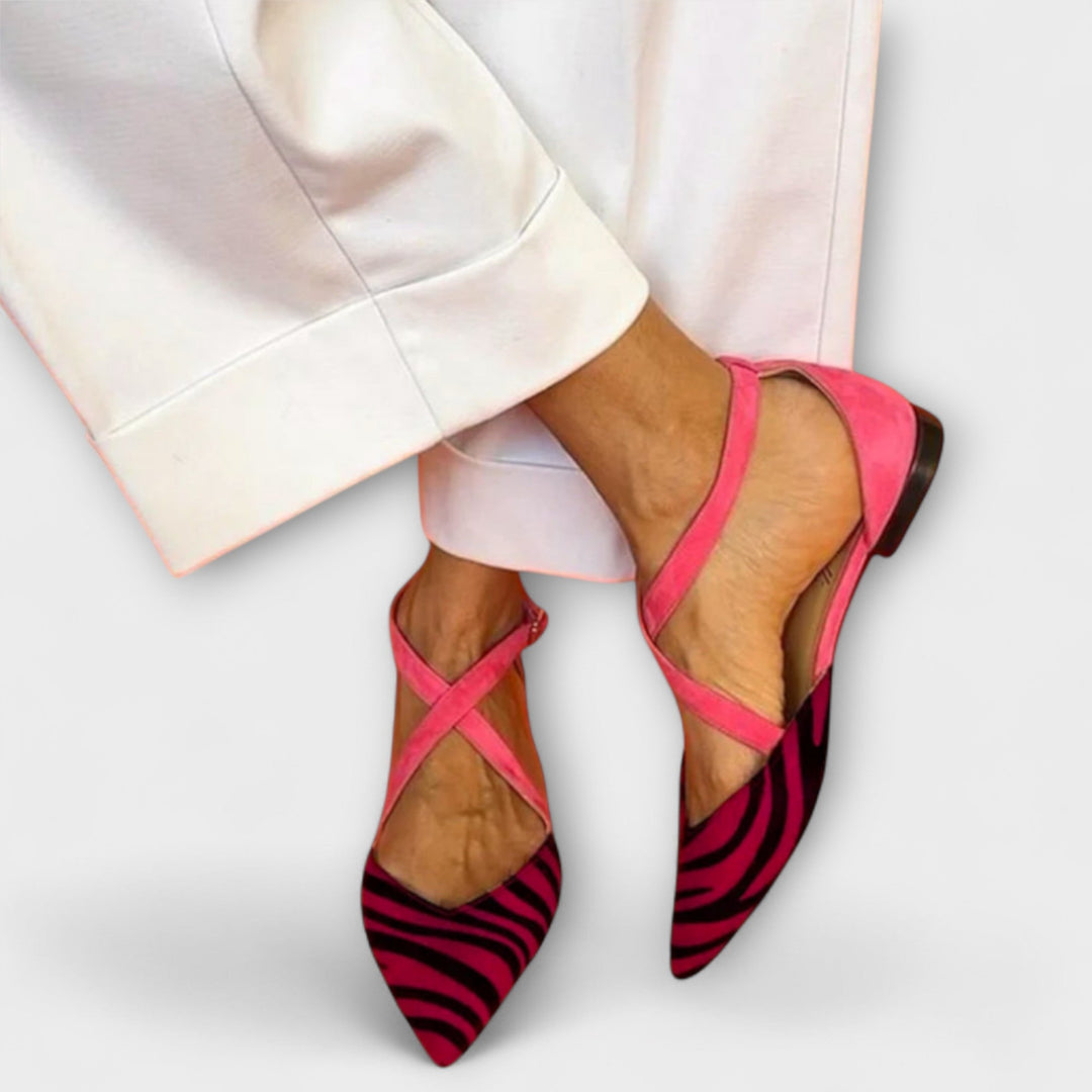 Leather Square-Buckle Loafers